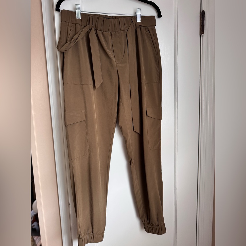 Banana Republic Olive-Brown Elastic Waist Trousers